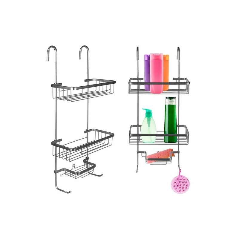 Duschhylla med upphängning - silver