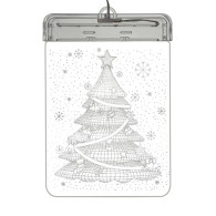 LED 3D-glasfönster - julgran