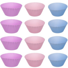 Bakplåt + 12 silikonformar