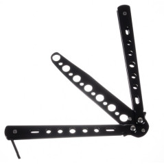 Fjärilskniv för träning - svart