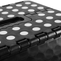 Hopfällbar svartvit pall 39 cm