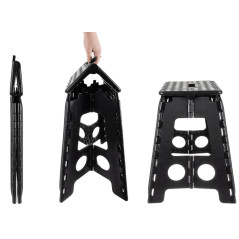 Hopfällbar svartvit pall 39 cm