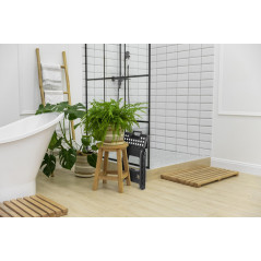 Hopfällbar svartvit pall 39 cm