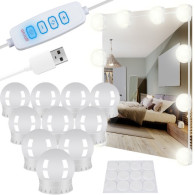 LED-lampor för spegel / sminkbord - 10 stycken.