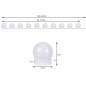 LED-lampor för spegel / sminkbord - 10 stycken.