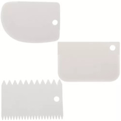 Drejbar paddel + 3 spatlar för dekoration av bakverk