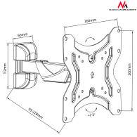 MC-741 46735 Uchwyt do telewizora lub monitora 13-42 cale 25kg czarny
