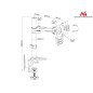 MC-717 44495 Skrivbordsfäste för LCD-skärm upp till 8 kg max vesa 100x100 aluminium