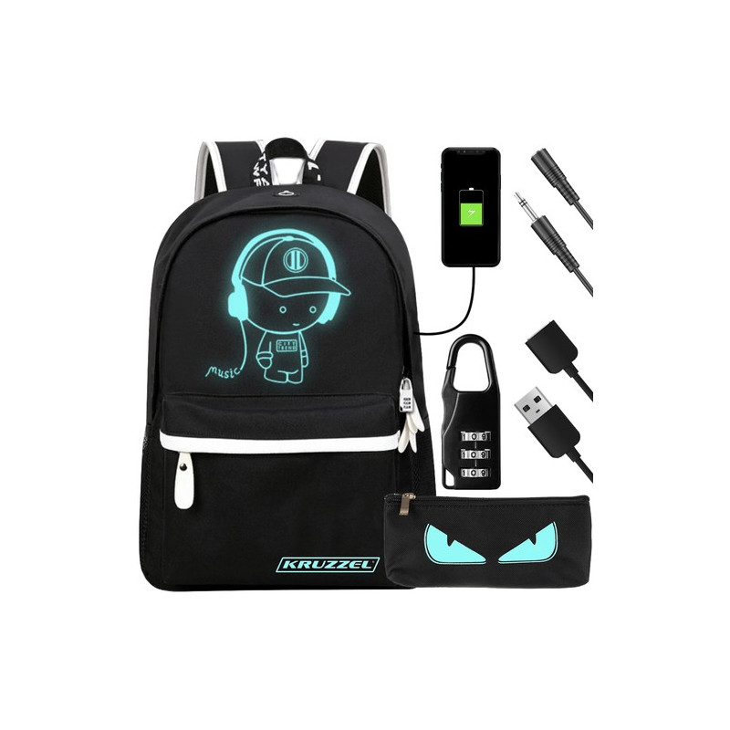 Ryggsäck med USB-laddning Kruzzel 19374
