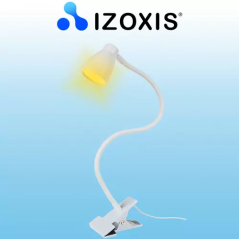 Skrivbordslampa med klämma - vit Izoxis 19455