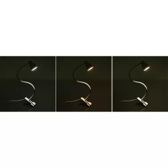 Skrivbordslampa med klämma - vit Izoxis 19455