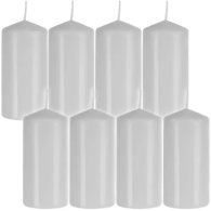 Ljusstake cylinder vit - set med 8 stycken.