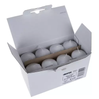 Ljusstake cylinder vit - set med 8 stycken.