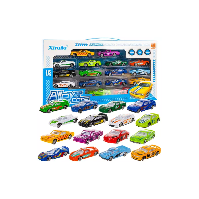 Bilar i färg/räddningsfordon 1:64- 16 st. Kruzzel 20352.