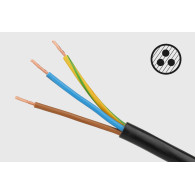 Strömförsörjningslist Rebel med 5 uttag och strömbrytare, 1,5m (1,5mm)