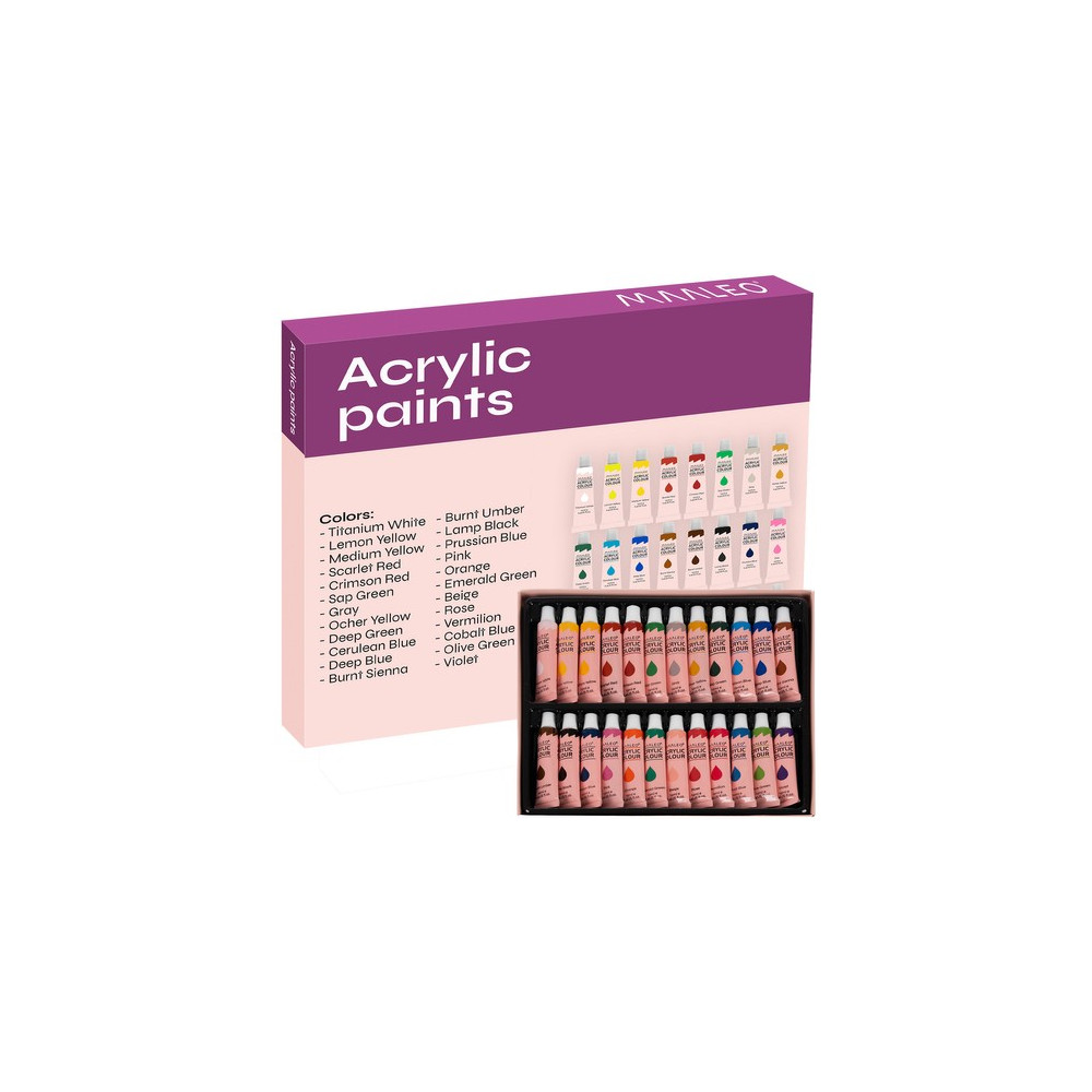 Akrylfärger 24 st - 12 ml. Maaleo 20363 Akrylfärger 24 st - 12 ml. Maaleo 20363