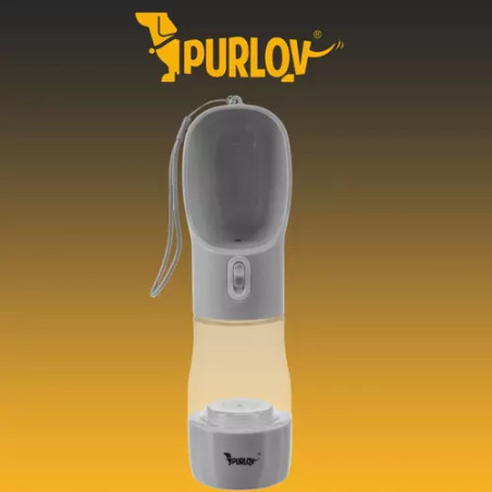 Flaska/ vattenflaska med skål för hund Purlov 21033