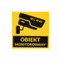 78-952- Övervakad objekt klistermärke 100x100mm