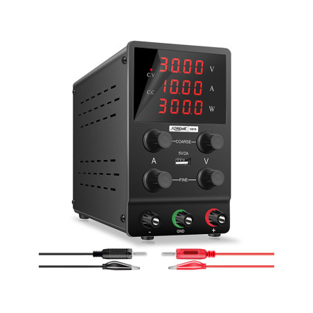 58-624- Laboratorieströmadapter x3010 30v/10a svart