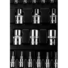 Hylsnyckelsats 1/4', 1/2', 110 delar, CrV