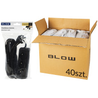 98-569- Nätkabel förlängare pr-370p 3-uttag med jordning 1,5m svart 3x1,5mm förpackning