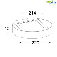 GB130 46761 Solarna lampa ścienna  okrągła led 3W