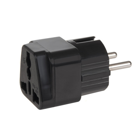 MCE155 46974 Adapter UK-kontakt till EU-kontakt universal svart