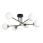 LEIA 6P E27, hängande lampa, max. 6x60W, svart-guld