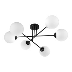 LEIA 6P E27, hängande lampa, max. 6x60W, svart | HandlaSmidigt.se