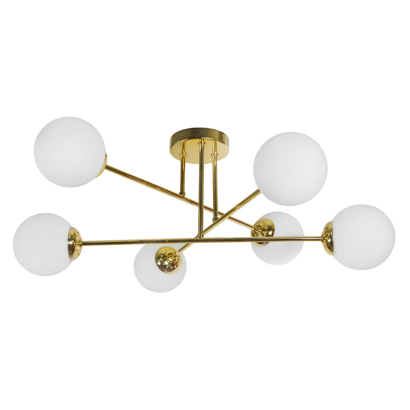 LEIA 6P E27, hängande lampa, max. 6x60W, guld