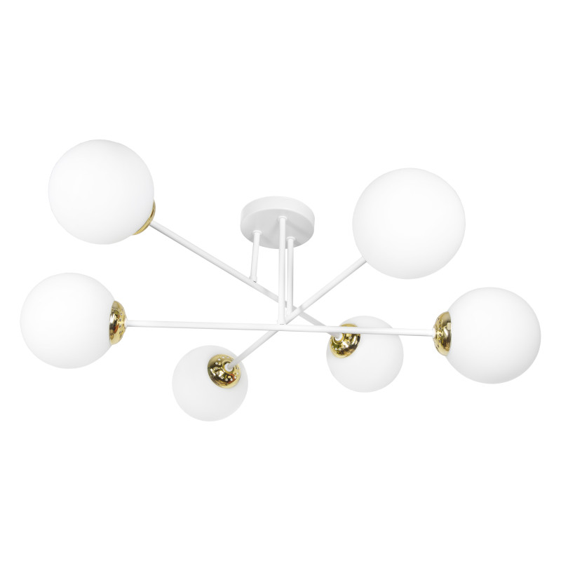 LEIA 6P E27, hängande lampa, max 6x60W, vitguld