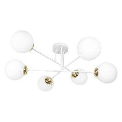 LEIA 6P E27, hängande lampa, max 6x60W, vitguld