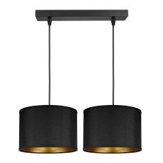 KYLO 2P E27, hängande lampa, max 2x60W, svart, list