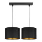 KYLO 2P E27, hängande lampa, max 2x60W, svart, list
