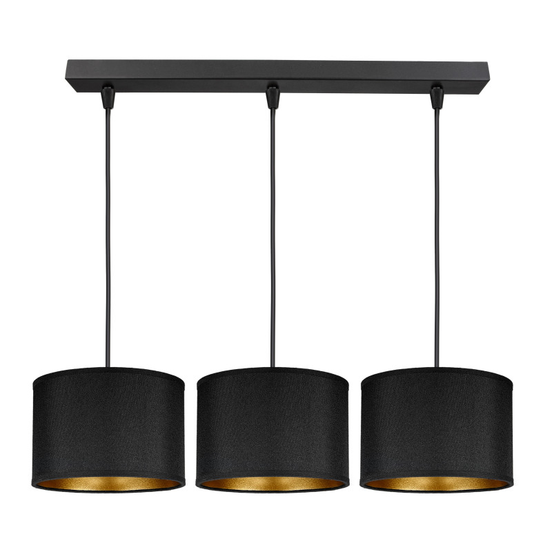 KYLO 3P E27, hängande lampa, max. 3x60W, svart, listett