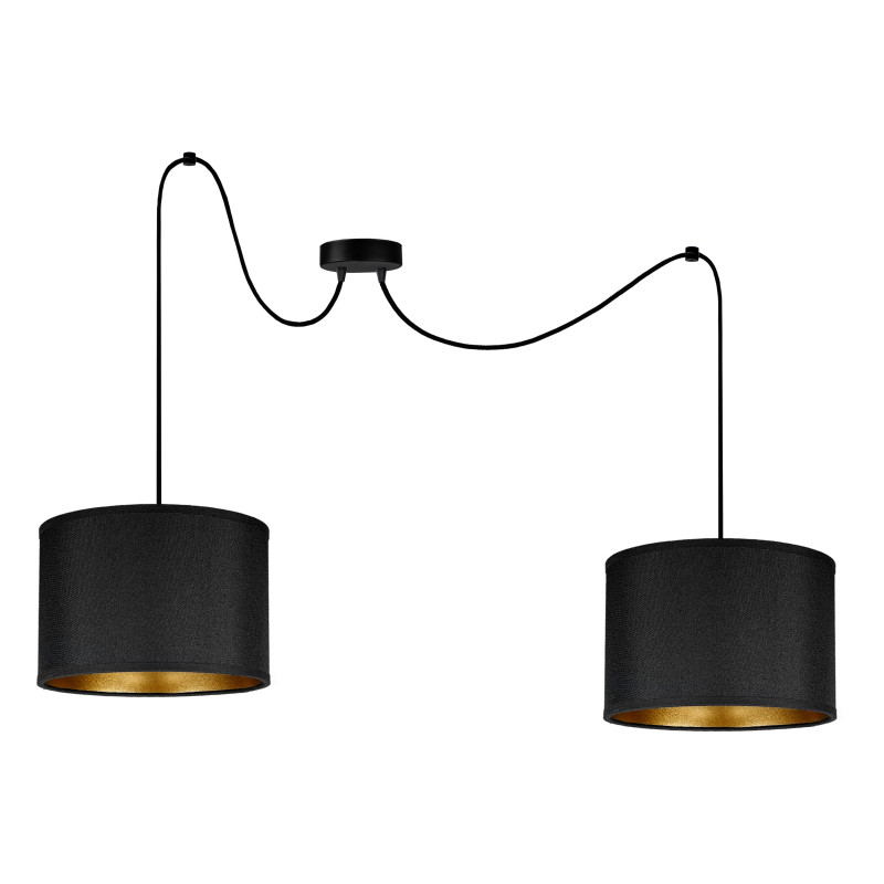 KYLO 2P E27, hängande lampa, max 2x60W, svart