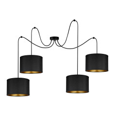 KYLO 4P E27, hängande lampa, max. 4x60W, svart