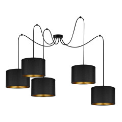 KYLO 5P E27, hängande lampa, max. 5x60W, svart