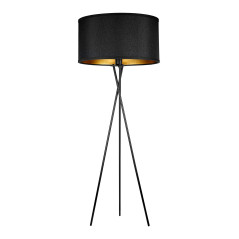KYLO 1P E27, golvlampa, max. 60W, svart, trefot vridd | HandlaSmidigt.se