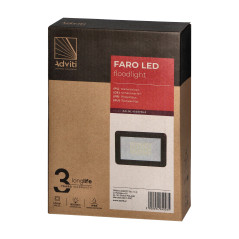 LED-strålkastare FARO 100W, 8000lm, IP65, 4000K, aluminium + glas | HandlaSmidigt.se
