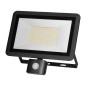 FARO S LED 100W strålkastare med PIR 8000lm, IP44, 4000K, aluminium + glas