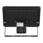 FARO S LED 100W strålkastare med PIR 8000lm, IP44, 4000K, aluminium + glas