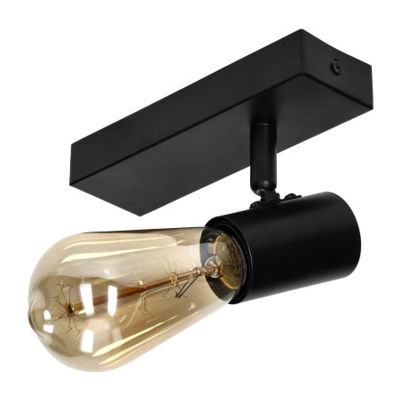 RIO SP 1, väggtakslampa, E27 max. 60W, IP20, svart | HandlaSmidigt.se