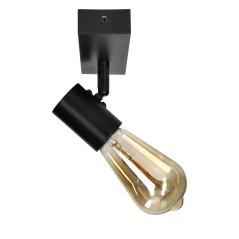 RIO SP 1, väggtakslampa, E27 max. 60W, IP20, svart | HandlaSmidigt.se