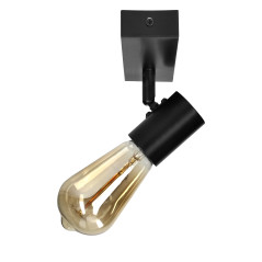 RIO SP 1, väggtakslampa, E27 max. 60W, IP20, svart | HandlaSmidigt.se