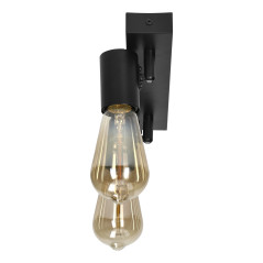 RIO SP 2, vägg- och takarmatur, E27 max. 2x60W, IP20, svart | HandlaSmidigt.se