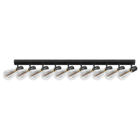 RIO SP 10, vägg- och takarmatur, E27 max. 10x60W, IP20, svart | HandlaSmidigt.se