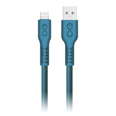 USB-A - Lightning-kabel eXc IMMORTAL, 0,9 m, 30W, snabbladdning, färgmix