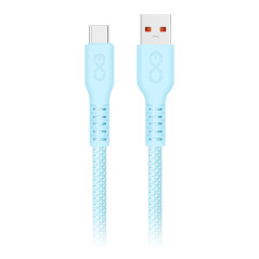 USB-A till USB-C-kabel eXc IMMORTAL, 2m, 30W, snabbladdning, färgmix | HandlaSmidigt.se