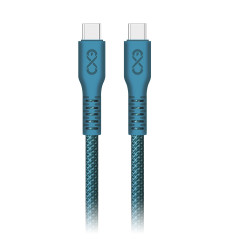 USB-C - USB-C-kabel eXc IMMORTAL, 0,9 m, 30W, snabbladdning, färgmix